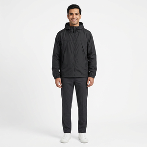 2026 Custom Outdoor <b>Canvas</b> Front Logo High Quality <b>Men's</b> Winter Windbreaker <b>Jackets</b> with Zipper Closure - Product Image 1