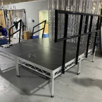 Kkmark-Plate-forme d'assemblage portable de mariage en aluminium réglable en hauteur pour les événements de performance en plein air