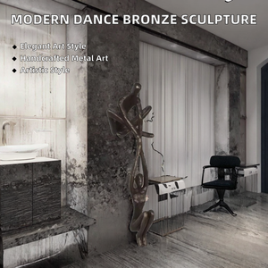 Nouvelle Sculpture en Bronze Manette de Danse, Ornement Métallique Écologique, Décoration d'Intérieur Pop Art, Accessoires de Danse Moderne - Product Image 2