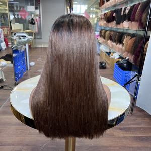 Unité personnalisée de 18 pouces, couleur T1B4, SDD, lisse et droite, longue, avec dentelle professionnelle 5x5 pour un design sans colle - Product Image 1