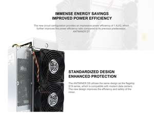 เครื่องขุดเหรียญ Bitmain Antminer D9s รุ่นใหม่ 1770G สำหรับขุด <span class=keywords><strong>Dash</strong></span> ด้วยอัลกอริทึม X11 แบบ ASIC - Product Image 4