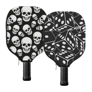 Wholesale Custom Logo Pickleball Paddle Racket Cover Bag Pu Leather Neoprene Pickle Ball Racquet Covers With Strap