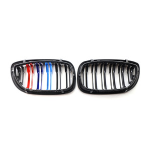 กระจังหน้า BMW E46 สีดำลายเส้นคู่ สามสี สไตล์ M สำหรับรุ่นปี 2003 2005 ซีรีส์ 3 แบบสองประตู - Product Image 3