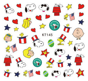 Pegatinas de Uñas para Niños, Lindas Pegatinas de Uñas con Dibujos Animados de Unicornio y Arcoíris, Pegatinas de Uñas con Dibujos Animados de Snoopy - Product Image 1