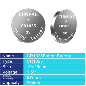 3Vボタン電池CR10251025 CR2025 CR2032CR1220セルコインリチウム電池時計用電子玩具リモコン - Product Image 2