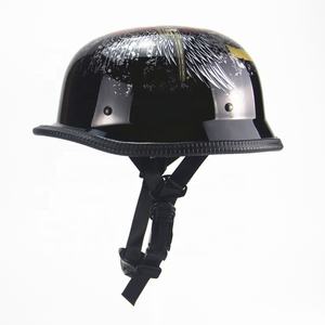 Caschi Moto Mezzi Integrali SLKE DOT Approvati, Nuovi in ABS, Stile Vintage Retrò con Teschio e <span class=keywords><strong>Aquila</strong></span>, Nero Opaco e Bianco - Product Image 5