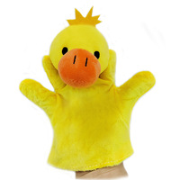 Marionnette de doigt en peluche super douce en coton PP avec bouche mobile pour enfants, doublure en maille, motif lion mignon et amusant, expédition rapide, en stock