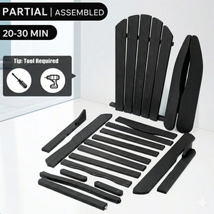 US Warehouse in Stock Outdoor <strong>Patio</strong> Lounger Armchair Half-Assembled Cedar Wood Adirondack <strong>Folding</strong> <strong>Chair</strong> - Product Image 5