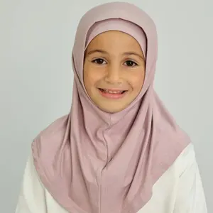 Good Stitches Kids Scarf Set Luxury Cotton Jersey Hijab Instant Amira Hijab For Muslim Girls Hijab Shawls