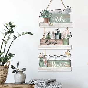 Adornos de pared de madera para un baño relajante y transpirable, incluyendo decoraciones para paredes de baño y ducha. - Product Image 2