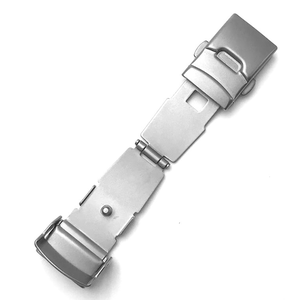 <span class=keywords><strong>Bracelet</strong></span> de montre de déploiement de papillon d'acier inoxydable de 18mm <span class=keywords><strong>Boucle</strong></span> de montre respirante de fermoir de bouton poussoir - Product Image 1