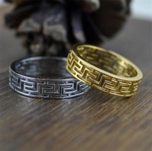 Yiwu วงแหวนสแตนเลสสตีลลายซิกแซก,วงแหวนสัญลักษณ์ประดับกำแพง - Product Image 4