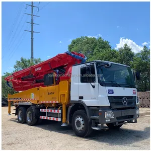 Machine à béton d'occasion, 40m, pompe à béton Sany, camions pompe à ciment avec flèche à vendre