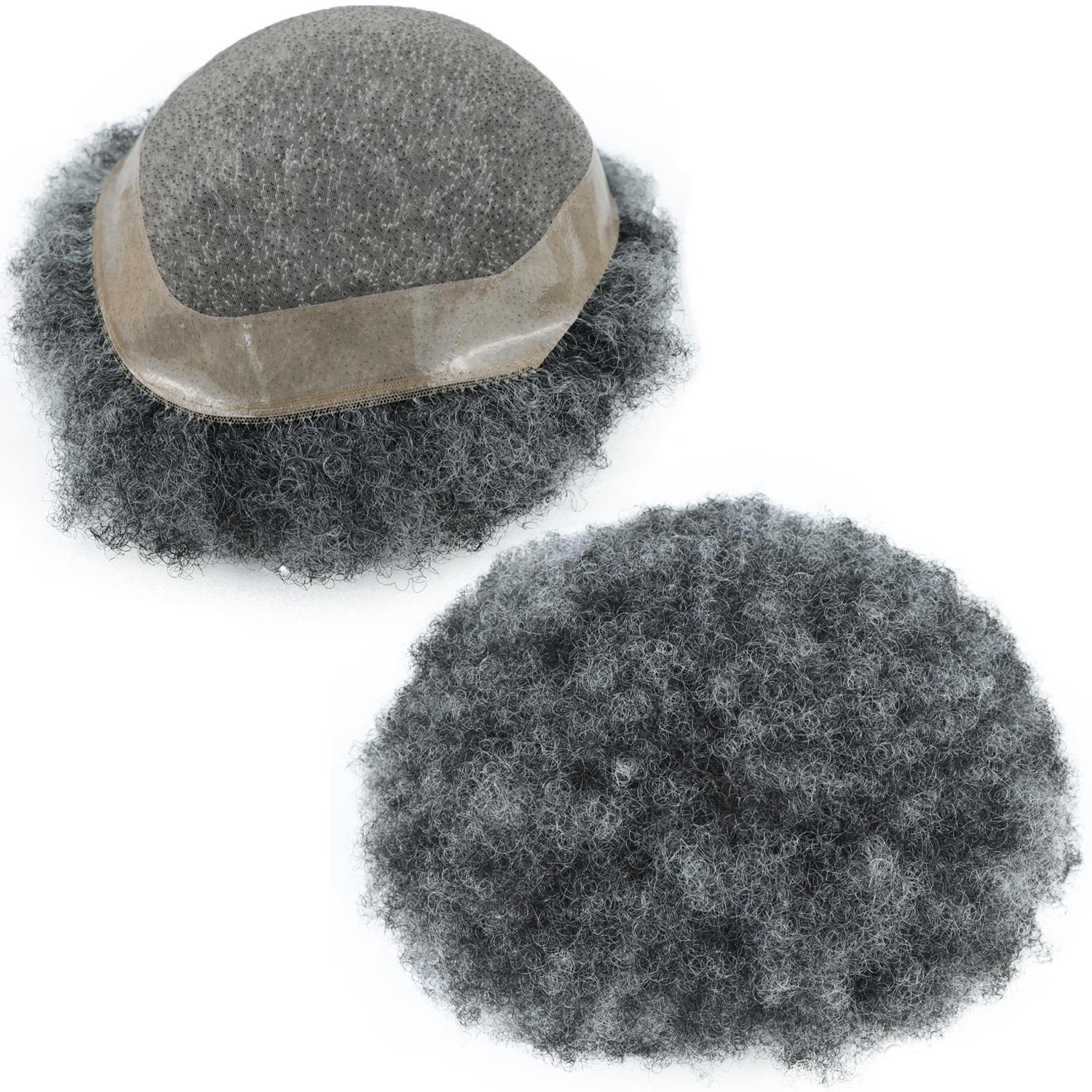 Parrucchino grigio al 50%.