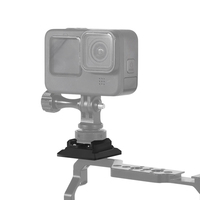 Plaque magnétique à dégagement rapide 1/4 pour adaptateur Arca-Swiss vers griffe porte-accessoire pour caméra GoPro, flash, micro, LED, trépied, rotule, pince