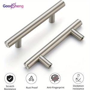 Goodsheng Modern Hollow T Bar Stainless Steel Bathroom Wardrobe Dresser Furniture Hardware Pulls Cabinet <strong>Door</strong> Drawer Handle - Product Image 3