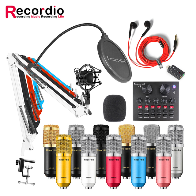 GAM-800W Condenser Microphone Bm 800 Echo Cancellation Microphone Mobile Phone Condenser Microphone for I Phone and Android