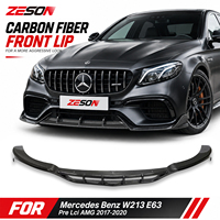 Lèvre de pare-chocs avant en fibre de carbone véritable style AMG pour Mercedes-Benz W213 E63 E63S AMG Pre-LCI Berline Break 2017-2020