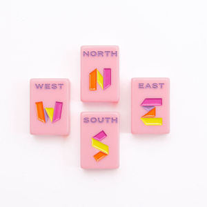 Fichas de Mahjong Acrílicas de Lujo Color Rosa, Personalizables, Marca OEM, Hechas en China, para 160 Piezas - Product Image 2