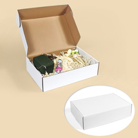 Boîte d'emballage en carton personnalisée avec logo de luxe, unique, grande ou petite, pour l'artisanat, l'expédition, le courrier, la boîte en carton ondulé, boîte d'expédition blanche