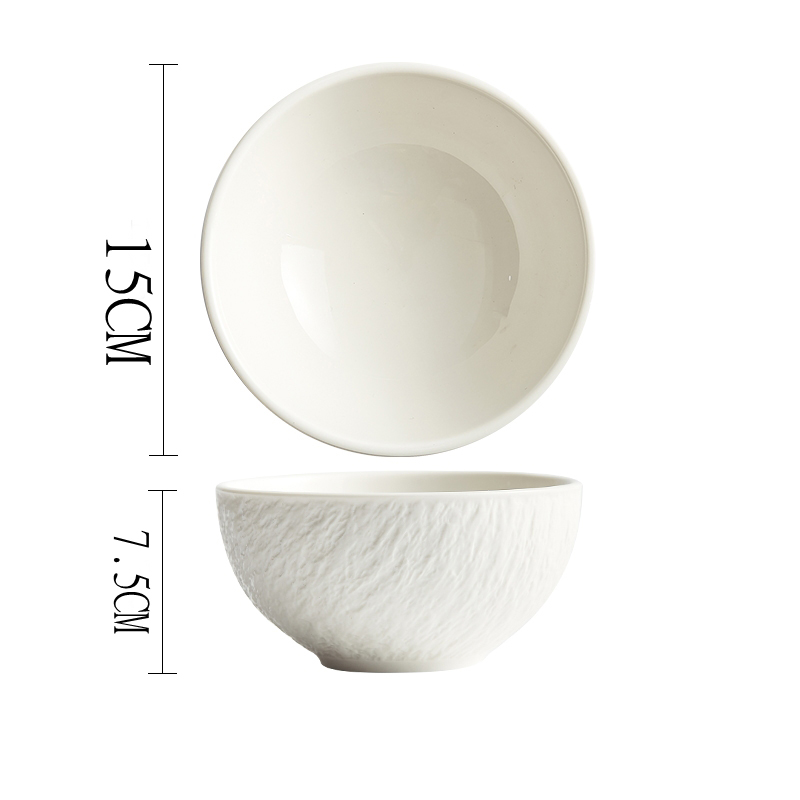 Bol de riz de 6 pouces blanc