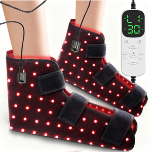Bota de Terapia com Luz Infravermelha Vermelha Sem Fio 5000mAh 660nm 850nm, Dispositivo de Envolvimento LED Aquecido com Pulso e Temporizador para Alívio da Dor nos Pés - Product Image 1