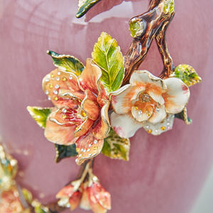 Jarrón de <span class=keywords><strong>Cristal</strong></span> SANLOREN para Decoración del Hogar, Estilo Moderno y Lujoso, <span class=keywords><strong>Cristal</strong></span> Transparente, Tamaño Pequeño, Color <span class=keywords><strong>Rojo</strong></span> Púrpura, para Mesa o Escritorio, Jarrón de Sobremesa Verde - Product Image 6