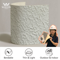 Panneau mural souple ultra-fin MC501 à texture étoile et lune, ignifuge A2, étanche, flexible, pour revêtement mural intérieur et extérieur