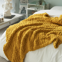 Aceptamos manta de punto de chenilla suave y cómoda de Color sólido personalizado para decoración del hogar de invierno y Manta de oficina SME
