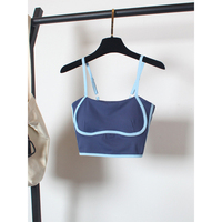 Ensemble de vêtements de sport pour femmes, veste de yoga chic à bordures contrastées, leggings évasés taille haute et soutien-gorge de sport