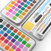 Keep Smiling Meistverkauftes Kunstbedarf-Set 45-Farben Aquarellfarben-Set Geeignet für Papiermalerei Neue Verpackung