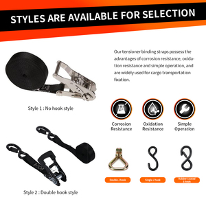<span class=keywords><strong>Sangle</strong></span> <span class=keywords><strong>d</strong></span>'<span class=keywords><strong>arrimage</strong></span> à cliquet en polyester et acier inoxydable <span class=keywords><strong>noir</strong></span> sans fin de 1 po x 15 pi - Product Image 2