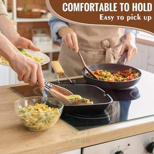 Pinzas de Cocina de Madera de Olivo y Bambú, Juego de Utensilios para Cocinar, Pinzas para Ensaladas, Aptas para Alimentos, para Servir Ensaladas, Voltear Hamburguesas y Asar - Product Image 2