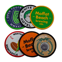 Écusson tissé personnalisé en toile écologique pour vêtements, étiquette de vêtement, patch de la Brigade des pompiers, perles pour uniformes et chapeaux, thermocollant