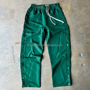 Custom <b>Nylon</b> Trackpants Side Button Sweatpants Lightweight Baggy Wide Leg <b>Jogger</b> Trouser Windbreaker Quick Dry <b>Nylon</b> Track Pants - Product Image 1