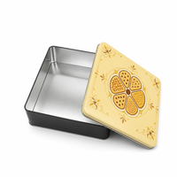 Boîte en métal personnalisée avec couvercle et base imprimés pour biscuits, chocolats, bonbons, emballage alimentaire en métal de qualité alimentaire, vente en gros, fabricant OEM