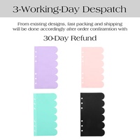 Hongbo Vente chaude 4 couleurs PVC carte/pochettes pour 6 anneaux A6 classeurs comme produits de classement avec 1 poche longue latérale