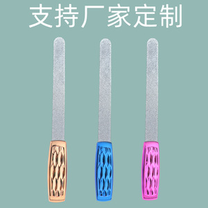 Electroplated Stainless Steel <b>Nail</b> <b>File</b> Double Sided Frosted Diamond Pattern Reusable <b>Nail</b> Tool For Manicure - Product Image 4