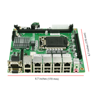 Carte mère ITX Mini originale LGA1155 Intel Core I3/i5/i7 2e/3e génération Intel H61 DDR3 7 LAN Serveur embarqué industriel X86
