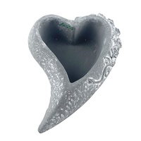 Vases en ciment en forme de cœur pour plantes succulentes, fleurs et bonsaïs, design moderne et durable, vente en gros