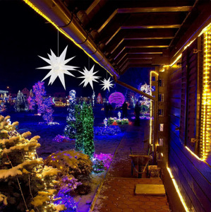Linterna de Estrella de Plástico de 18 Puntas QF de 27CM 35CM 45CM 60CM para Decoración de Fiestas, Hoteles, Bares, Exteriores, LED - Product Image 3
