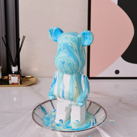 Drôle DIY Peinture Fluide 28cm Vinyle Résine Brickbear Jouet Avec Enfants Creative Versing Bear