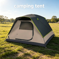 Tente de camping portable d'extérieur anti-UV à double couche pour les grandes familles, idéale pour les séjours de camping en plein air