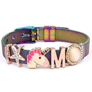 Pulsera <span class=keywords><strong>de</strong></span> Acero Inoxidable en Oferta, Joyería <span class=keywords><strong>de</strong></span> Boda Personalizada, Brazalete <span class=keywords><strong>de</strong></span> Acero Inoxidable con Piedras <span class=keywords><strong>de</strong></span> Diamante para Mujer - Product Image 5