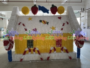 Đèn Giáng Sinh Ngoài Trời Kẹo Đất Bánh Gừng Nhà Đất Bánh Sinh Nhật Cho Màn Hình Kỳ Diệu Mùa Đông - Product Image 4