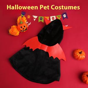 Nettes Polyester <span class=keywords><strong>Halloween</strong></span> Katzen fledermaus Kostüm für Hunde Winternacht partys Grenz überschreitende Explosionen Drucken Haustier bekleidung Zubehör - Product Image 5