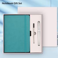 Ensemble cadeau de carnet en PU avec logo imprimé personnalisé, boîte cadeau, agenda élastique, stylo métallique, souvenir promotionnel pour événements d'entreprise