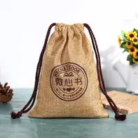 Natural Burlap Bags, Hessian Drawstring Sack