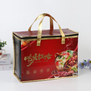 Bolsa de entrega de alimentos térmica impermeable aislada grande personalizada características reutilizables portátiles para uso al aire libre almuerzo comida de viaje - Product Image 3