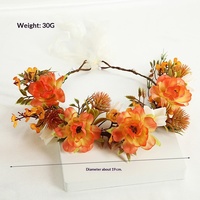 Couronne florale de coquelicots violets pour femme, serre-tête, accessoire de coiffure pour mariage, festival, plage, séance photo